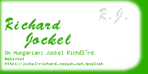 richard jockel business card